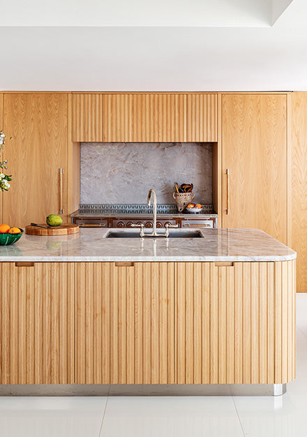 Wooden Kitchen Cabinets, Wooden Base Cabinet under a Marble Countertop