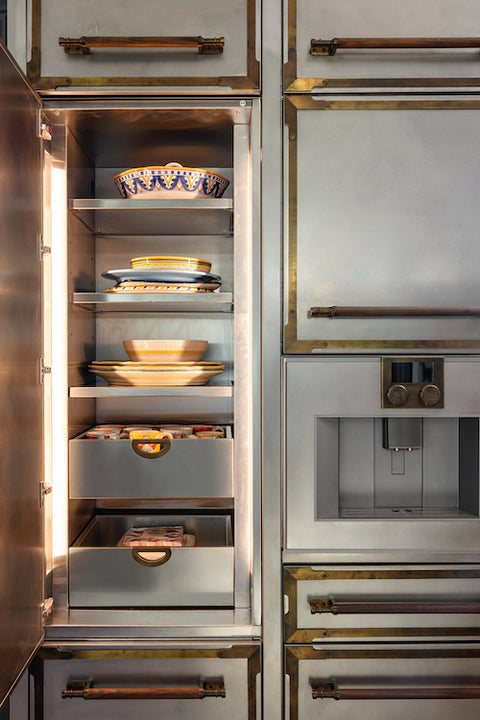 Silver Wall Cabinet With Crockery Shelf